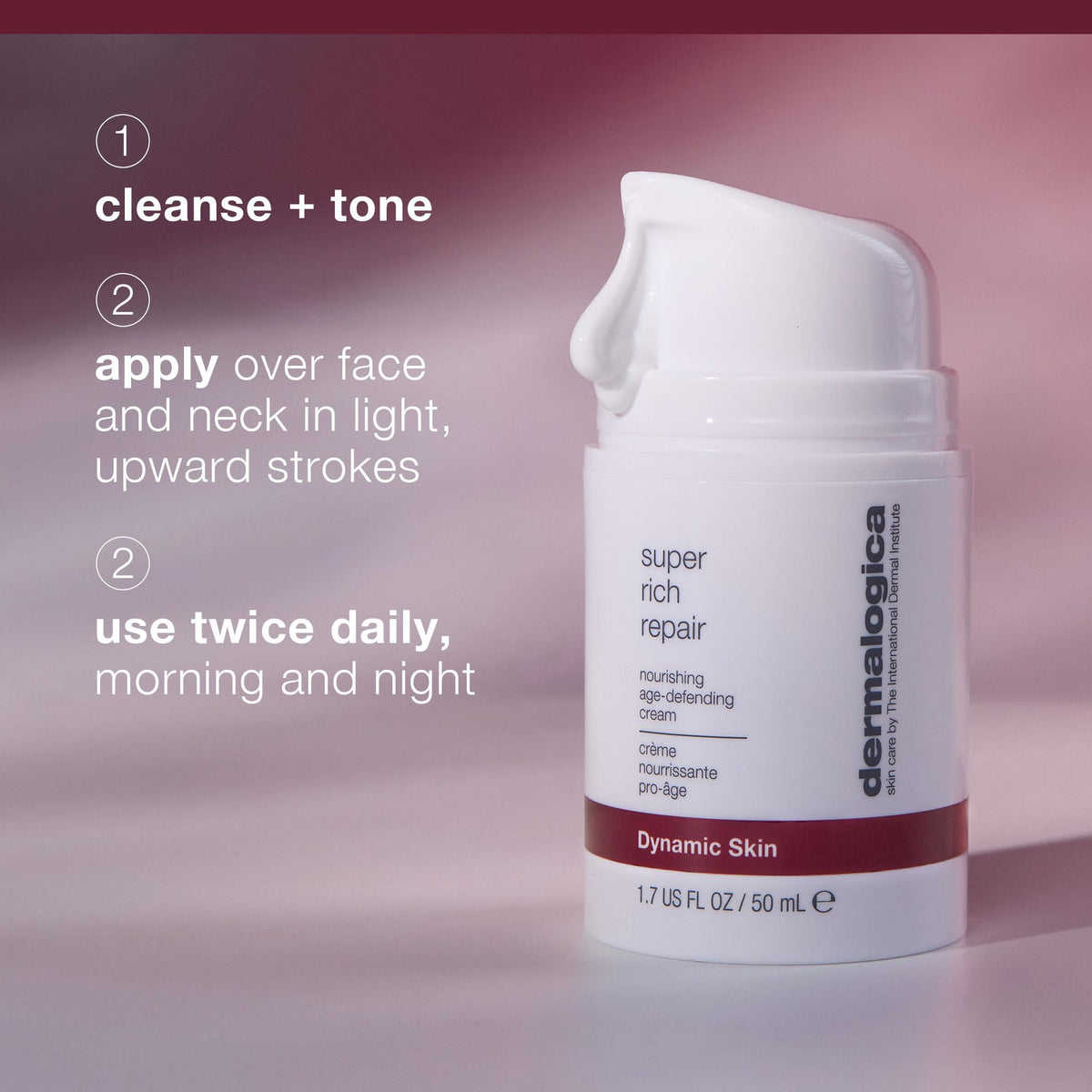 Dermalogica jar beside a coin showing 3.4 fl oz scale for size clarity