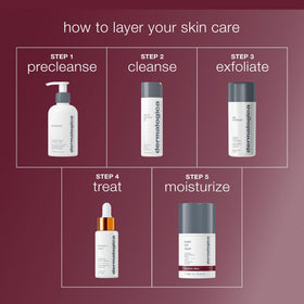 Dermalogica swatch before and after showing improved skin texture and hydration