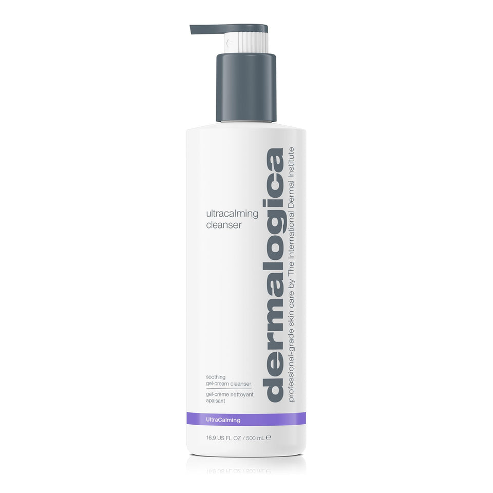 Dermalogica front packaging showing full cleanser bottle and label benefit