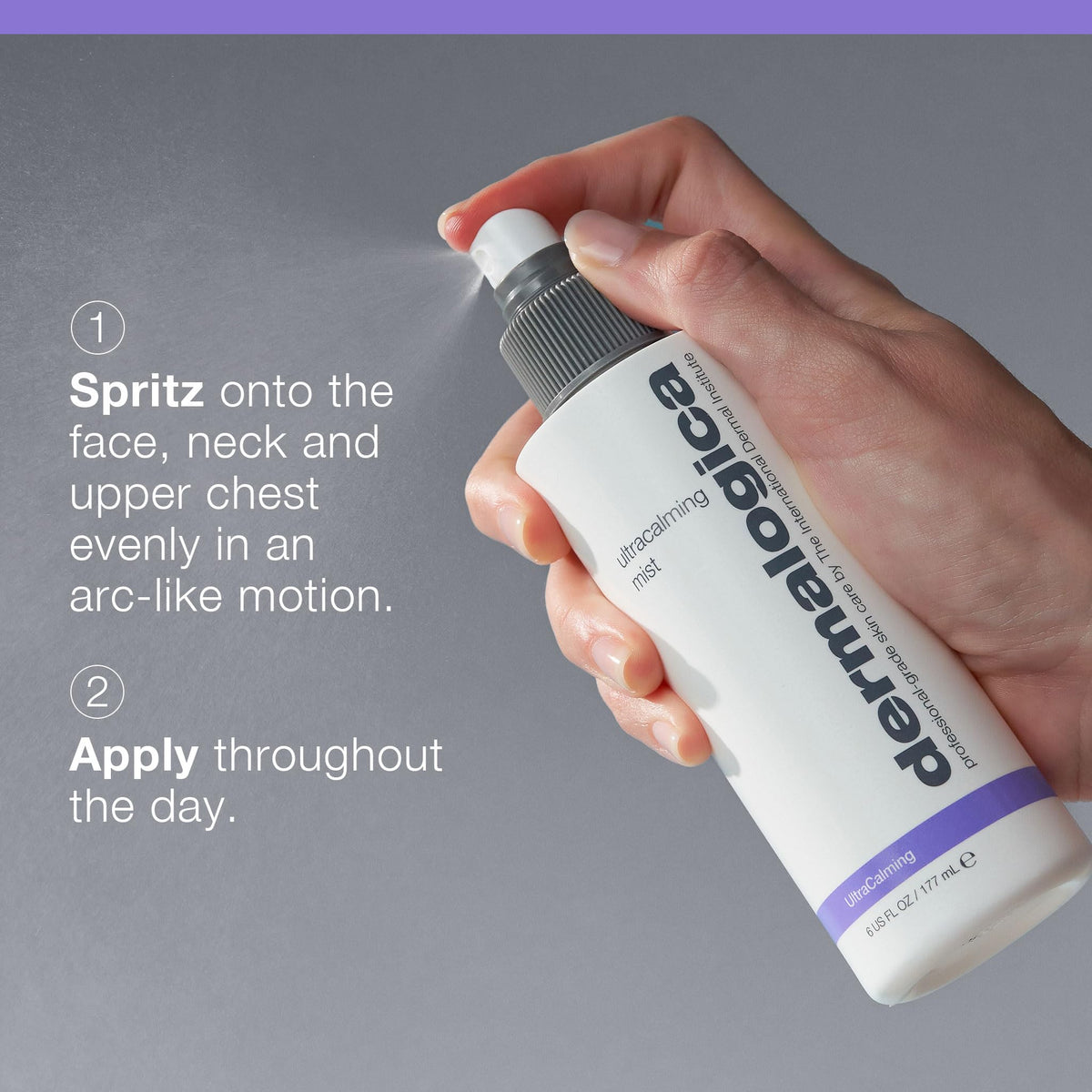 Dermalogica 6 fl oz bottle beside common object showing true size