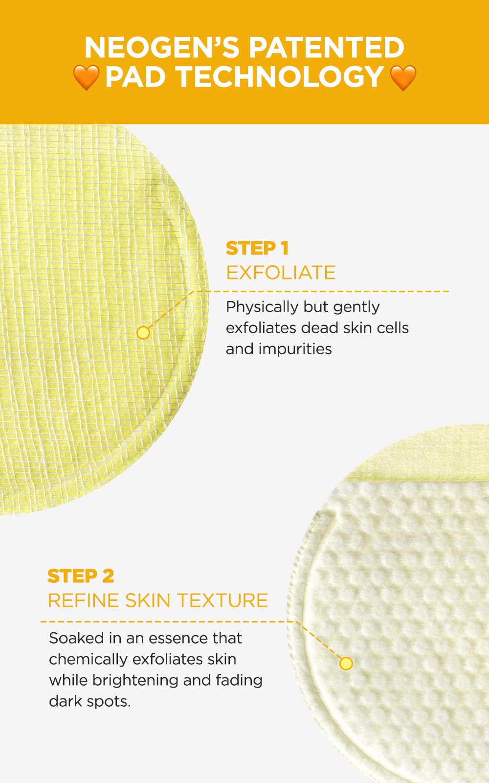 DERMALOGY by NEOGENLAB pad soaked in solution highlighting hydrating formula