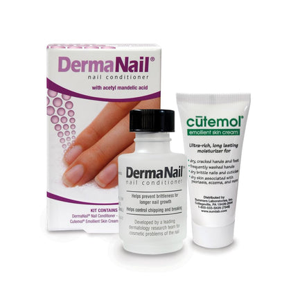 DermaNail front packaging showing kit benefits and contents for stronger nails