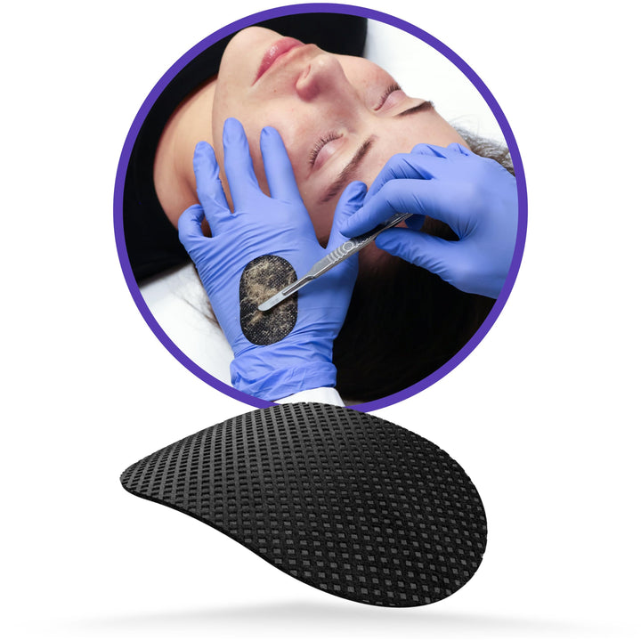 Dermapad front glove-mounted view showing brand and convenient reach