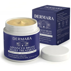 Dermara bruise cream jar front view showing product and clear labeling benefit hydration