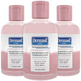 Dermasil front packaging showing bottle and label, clear view and product benefit