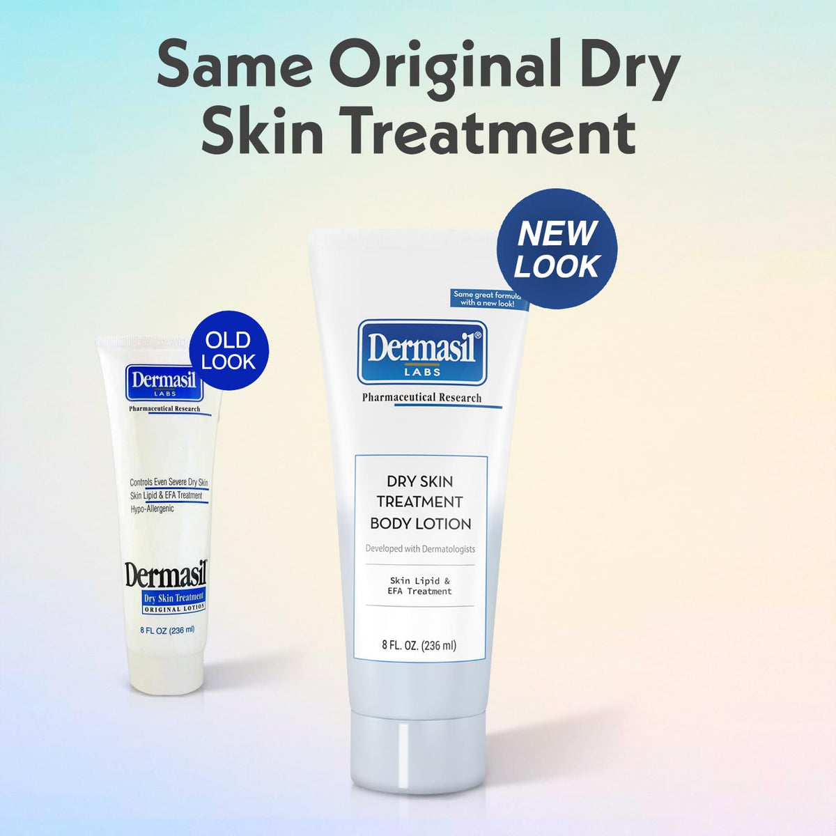 Dermasil ingredient label detail showing key moisturizers and benefits