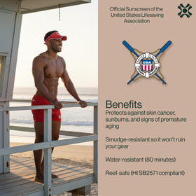 Athlete applying Dermasport on face before run demonstrating sweat resistance