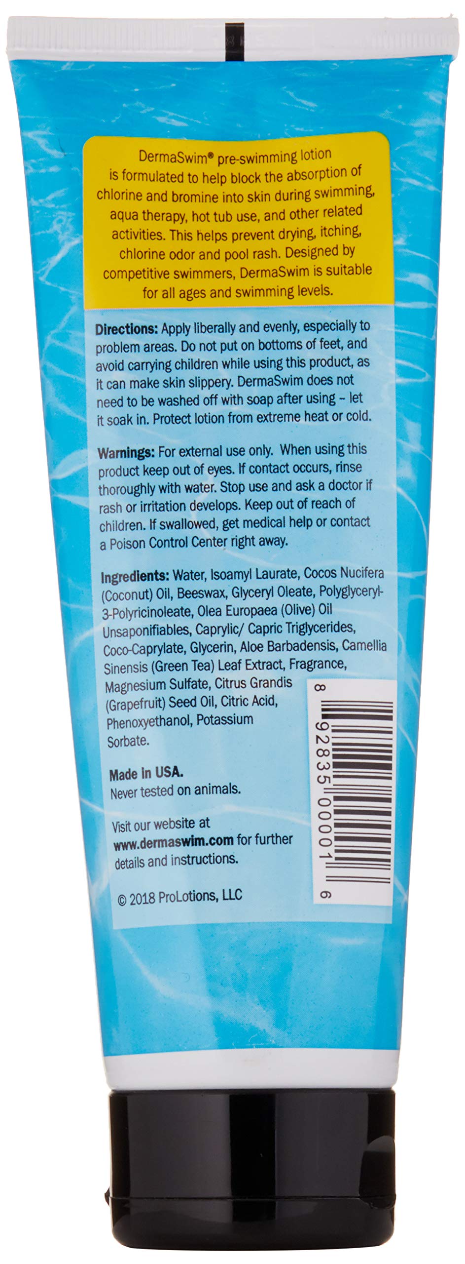 Swimmer applying DermaSwim in changing area to reduce chlorine-related dryness