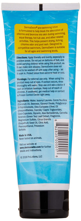 Swimmer applying DermaSwim in changing area to reduce chlorine-related dryness