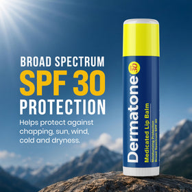 DERMATONE stick angled detail highlighting twist-up convenience