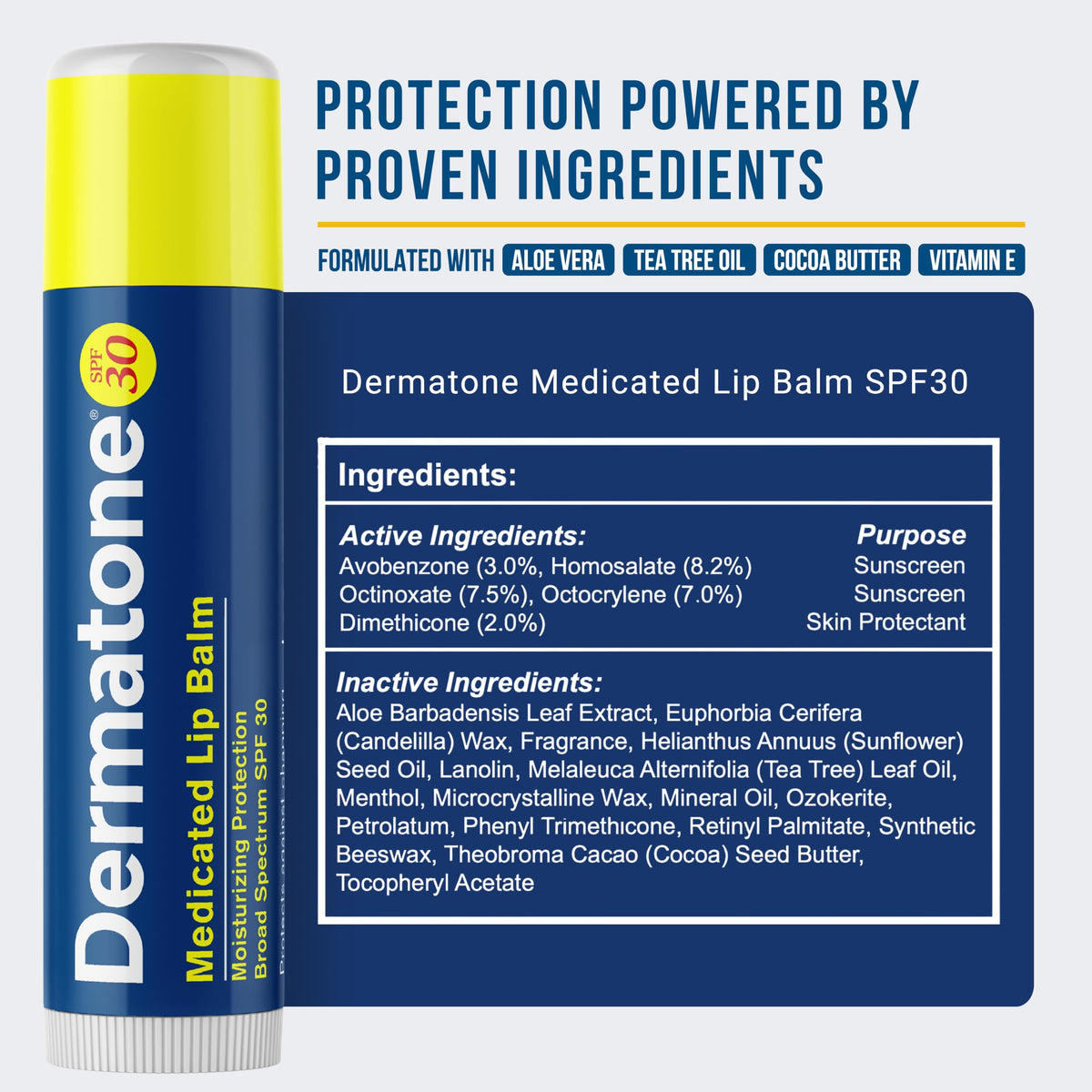 DERMATONE lip balm in use at the beach protecting lips outdoors