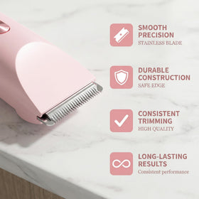 Dermave angled view of dual-head showing curved blade head for contour-following precision