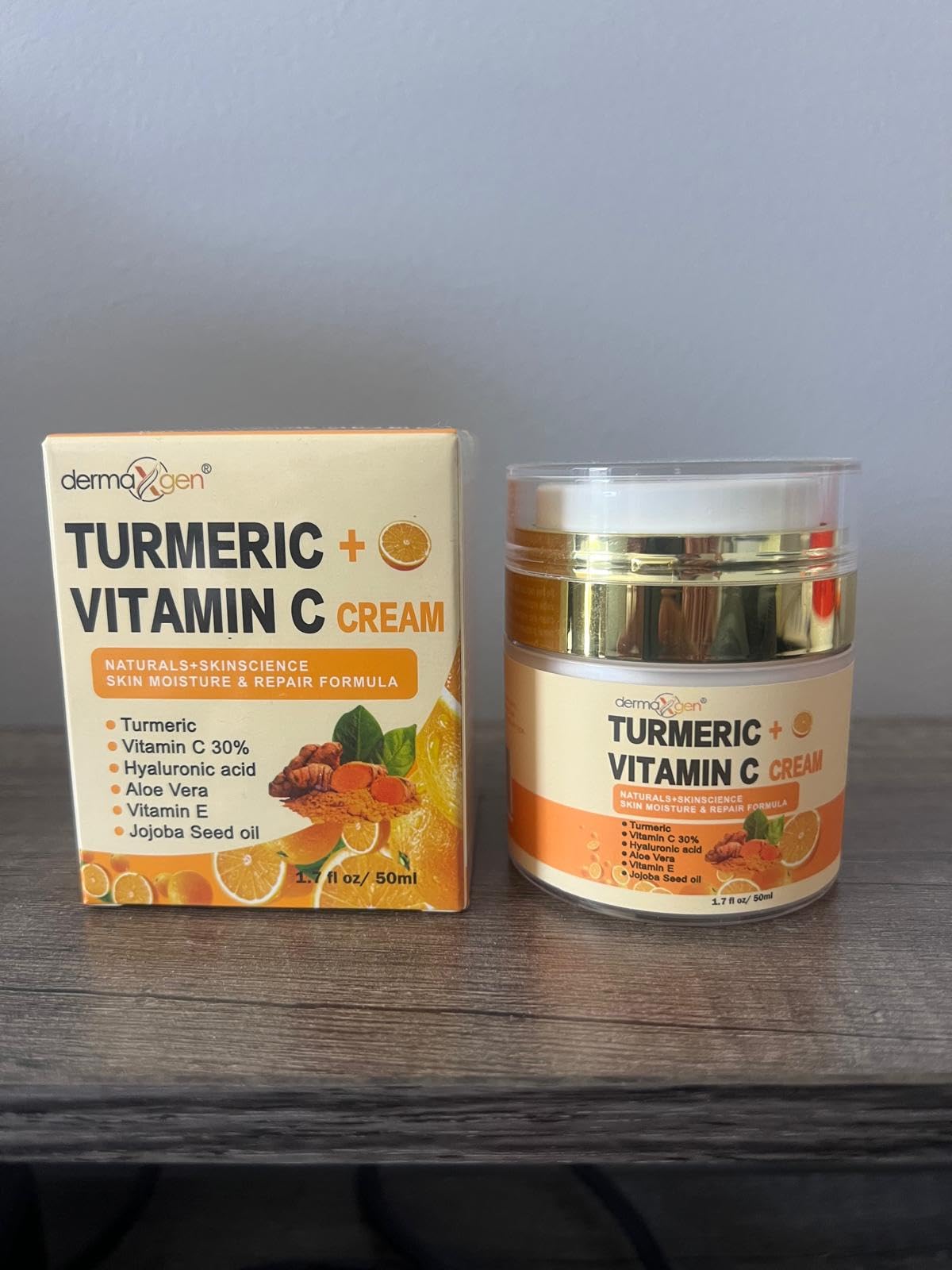 DERMAXGEN nighttime vanity scene suggesting soothing evening hydration benefits