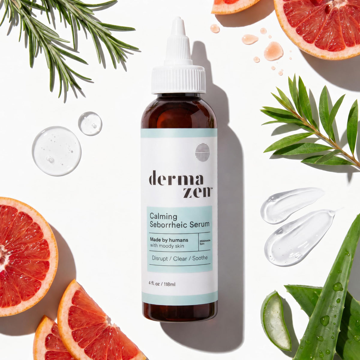 Dermazen flatlay with complementary products for a complete scalp routine