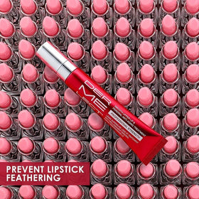 Dermelect used in makeup routine to prime lips and prevent color bleed