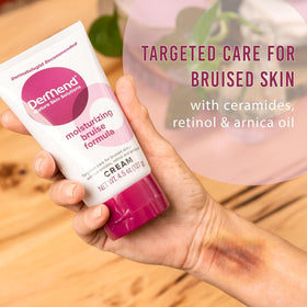 Dermend being applied to forearm to show smooth coverage and bruise-targeting benefit