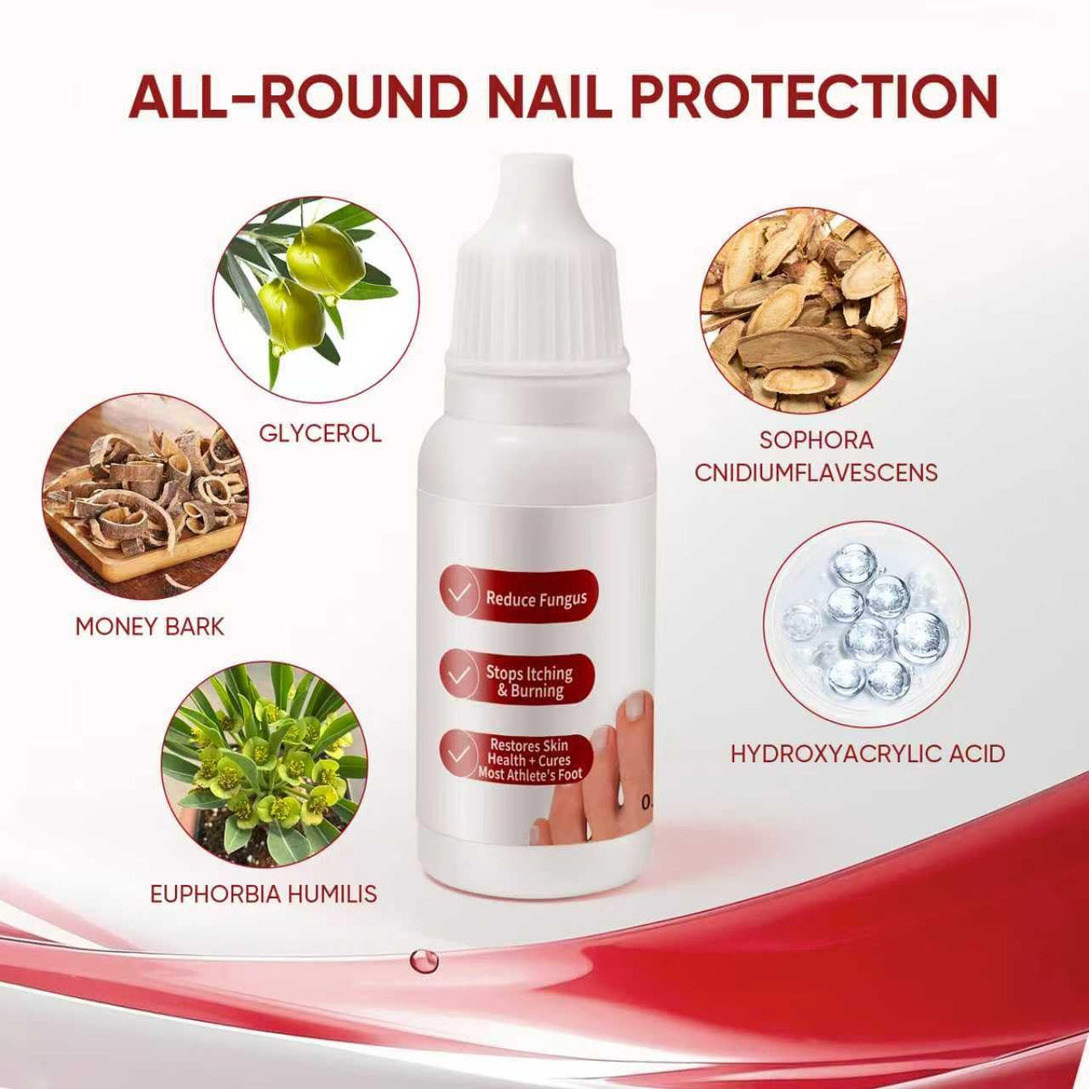 DERMFREE size comparison next to coin illustrating compact travel-friendly bottle