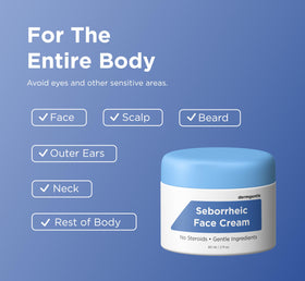 Dermgentle scalp application with fingers, illustrating targeted use for flaky scalp comfort benefit
