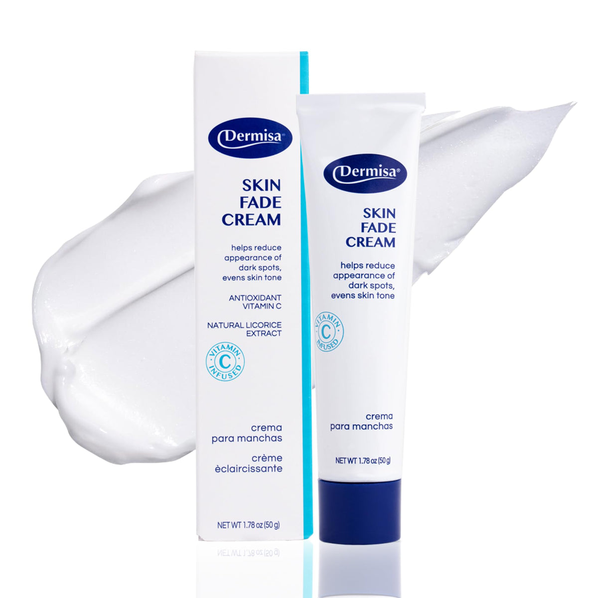 Dermisa front packaging showing product and clear benefits