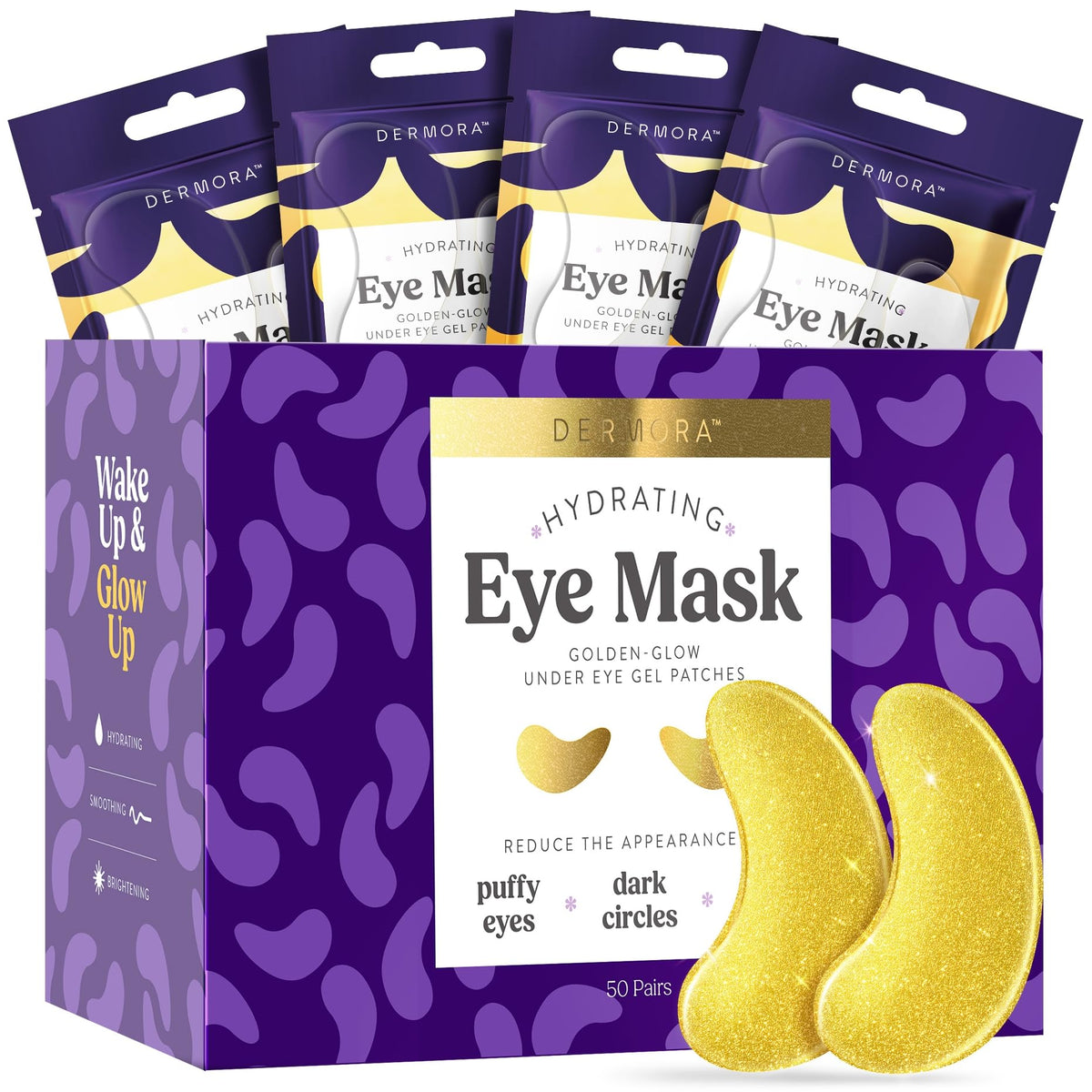 DERMORA front packaging showing 50 pairs and benefits