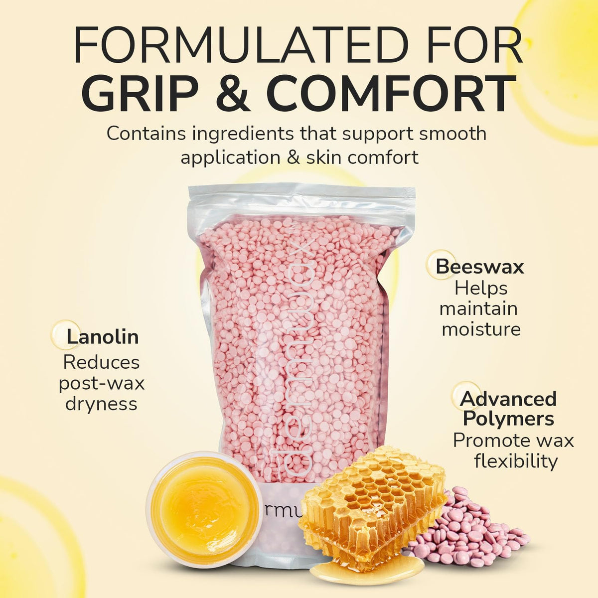 Dermwax in-use on bikini area demonstrating targeted removal and professional results