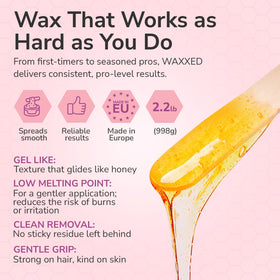 Dermwax WAXXED close-up gel texture demonstrating smooth spread and control