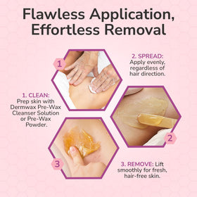 Dermwax WAXXED beads melting in warmer indicating fast low-temp readiness