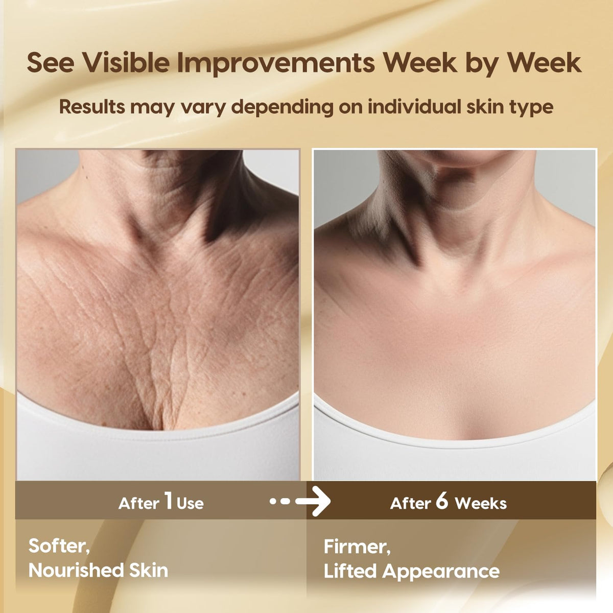 DERPHEA application on neck demonstrating smoother feel benefit