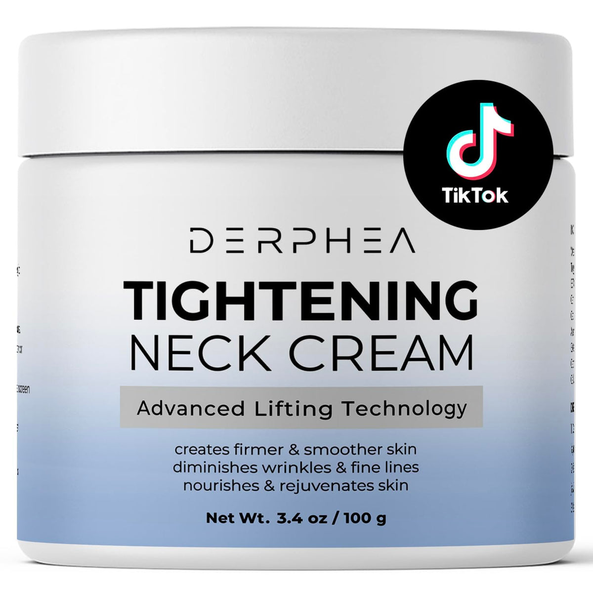 DERPHEA front packaging showing neck cream and product benefits