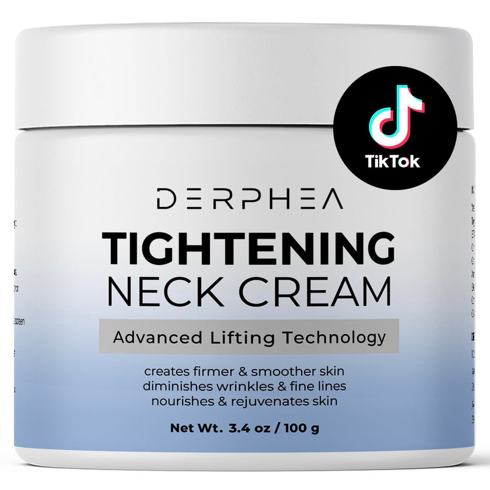 DERPHEA front packaging showing neck cream and product benefits