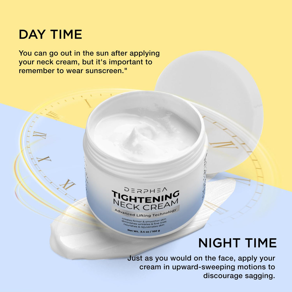 DERPHEA label close-up highlighting key firming ingredients