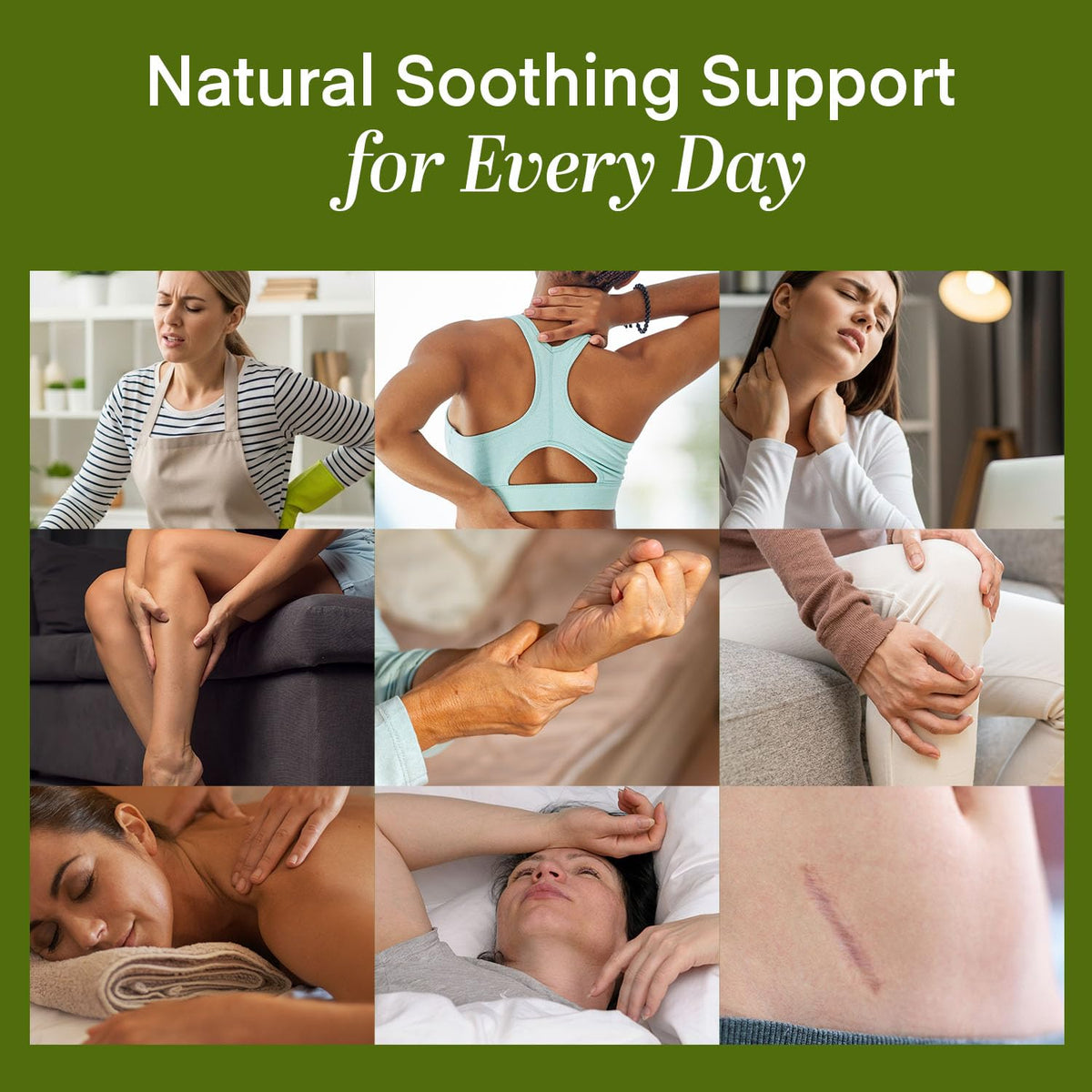 Dersie balm being rubbed into shoulder to relieve muscle tension