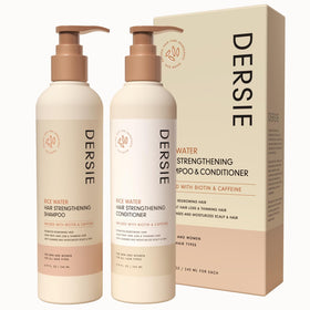 Dersie front packaging showing shampoo and conditioner for fuller hair benefits