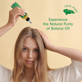 Dersie oil on bathroom counter during a hair ritual for easy integration