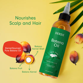 Dersie oil in hands applying to scalp demonstrating gentle conditioning