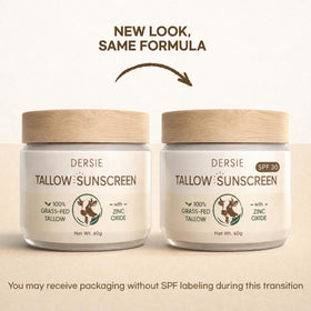 Dersie stick open being applied to cheek for quick targeted mineral sun protection
