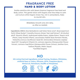 Desert Essence 8 fl oz bottle next to common items to show compact travel-friendly size