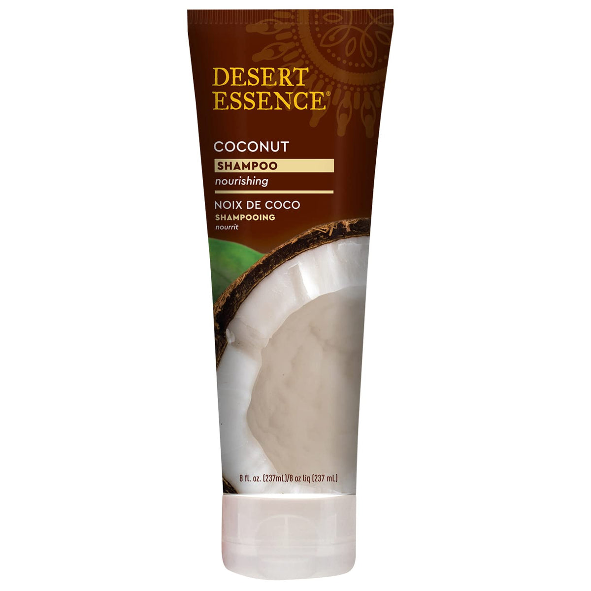 Desert Essence close-up of pump and cap highlighting easy dispensing