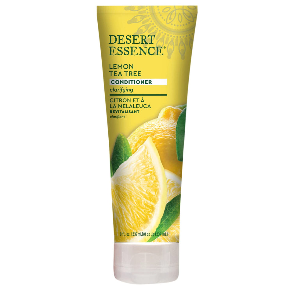 Desert Essence front packaging showing 8oz bottle and benefits