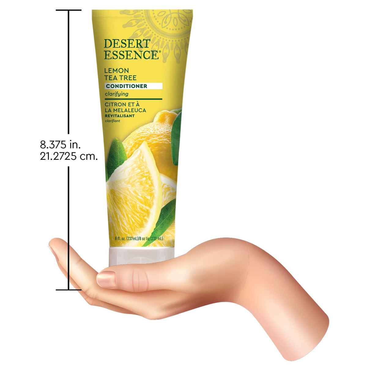 Desert Essence lemon and tea tree botanicals close-up highlighting natural ingredients