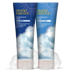 Desert Essence bottle with recyclable symbol showing eco-friendly benefit