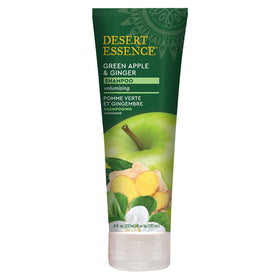 Desert Essence pump dispensing shampoo demonstrating easy application and controlled use