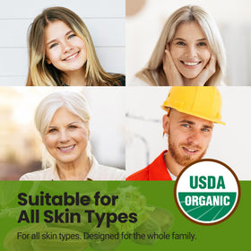 Desert Oasis Skincare massaging salve into cuticles to soften and protect