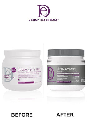 Design Essentials bottle next to common objects showing 32 oz scale