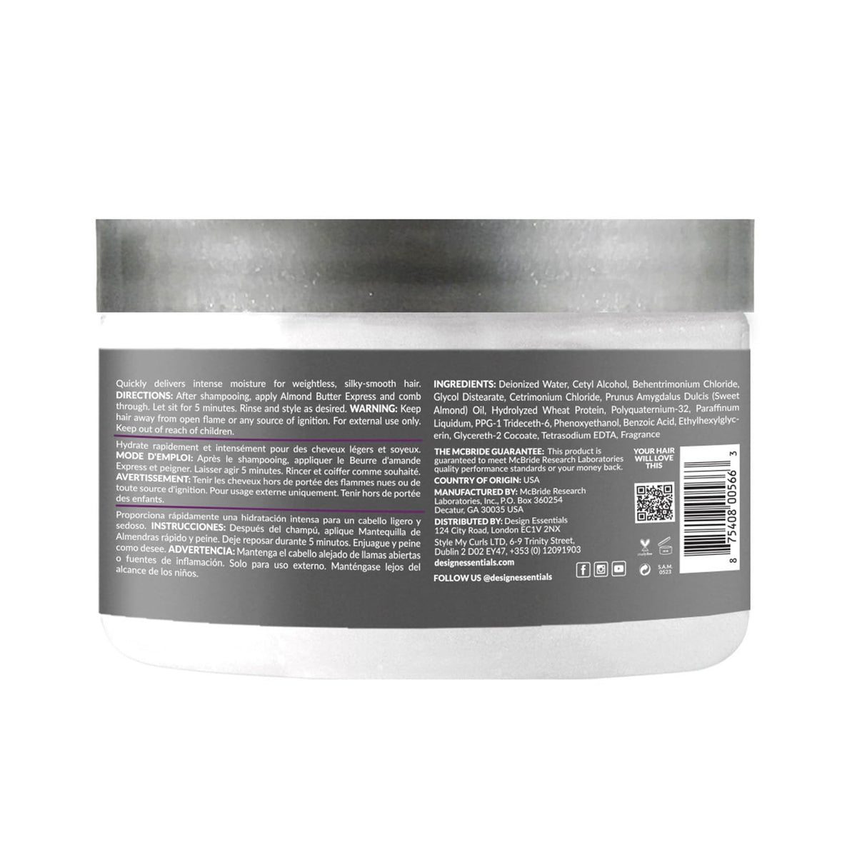 Design Essentials creamy texture close-up showing moisturizing consistency