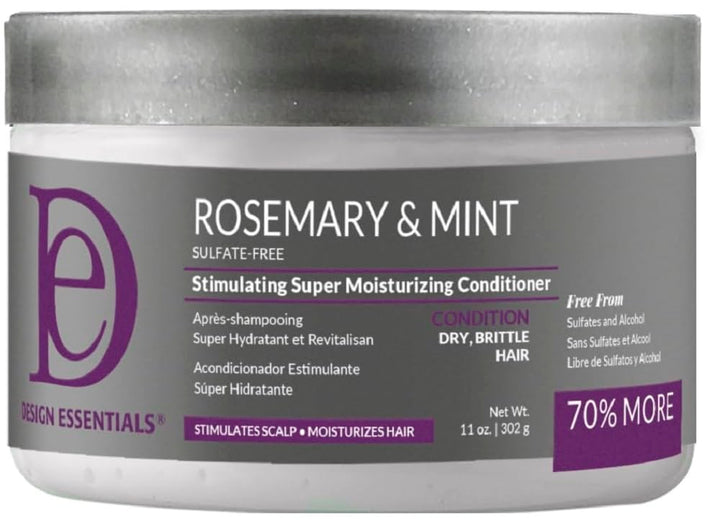 Design Essentials front packaging showing rosemary mint label and benefits