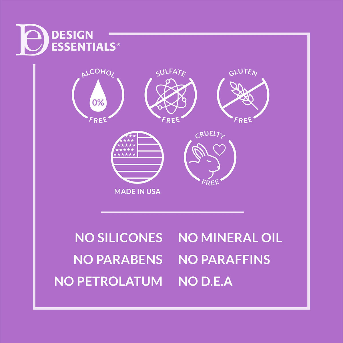 Design Essentials shampoo rinsing from hair in shower showing gentle cleanse