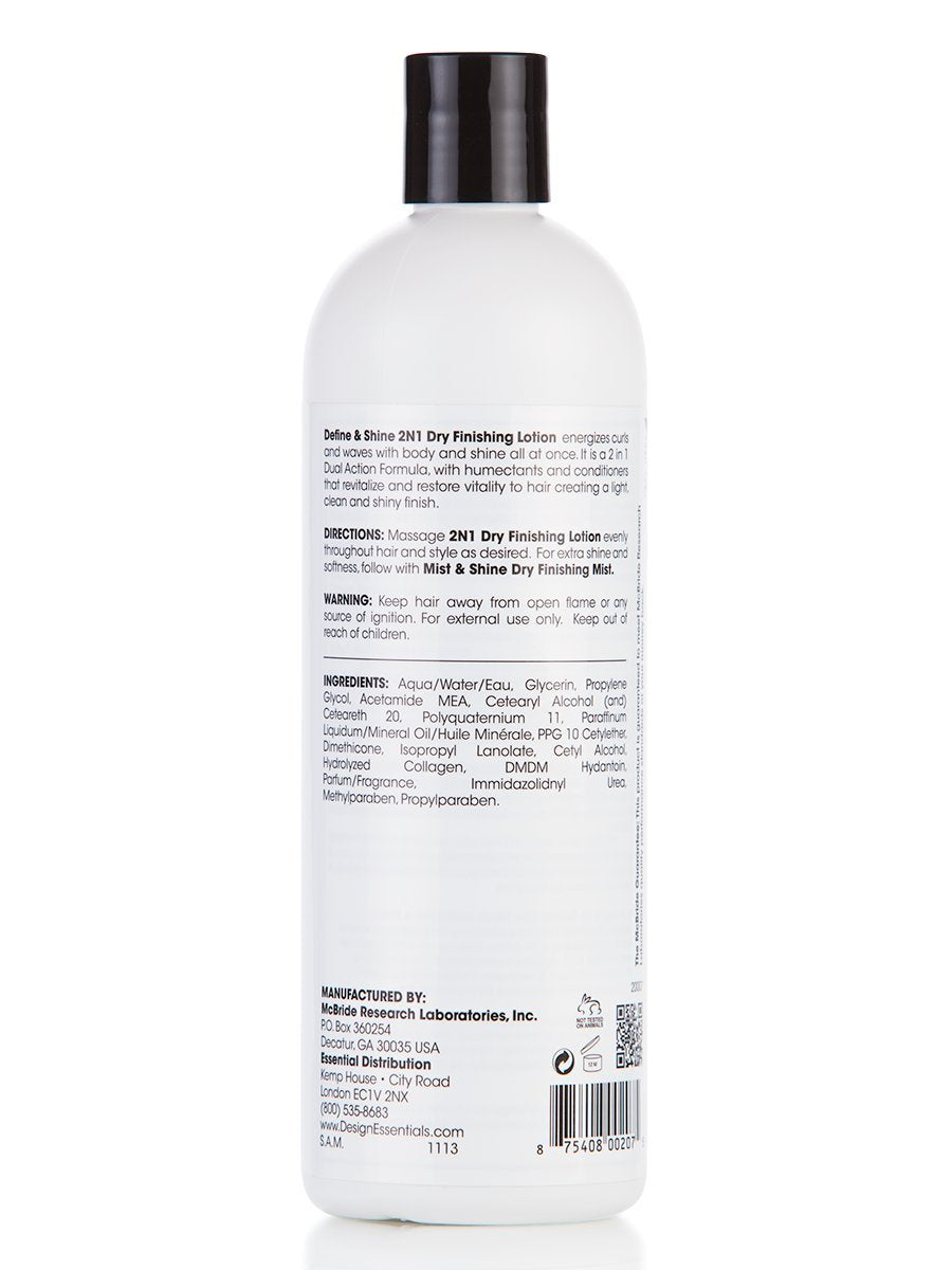 Design Essentials applied to curls demonstrating improved definition and shine