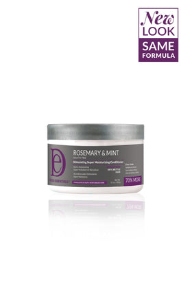 Design Essentials 11 oz bottle held by hand showing product scale