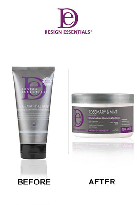 Design Essentials applying conditioner in shower to detangle and soothe